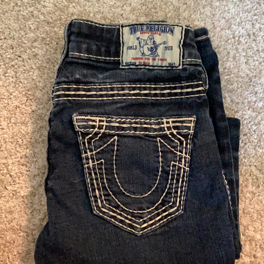 True Religion dark skinny jeans